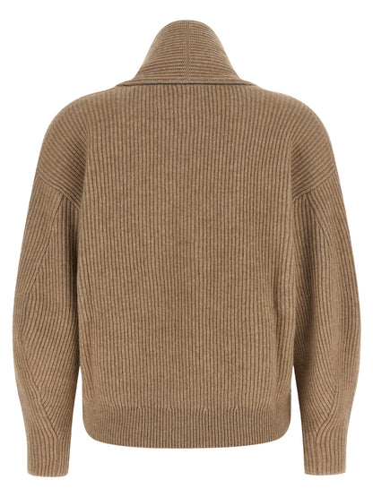 Beige Cashmere Cardigan