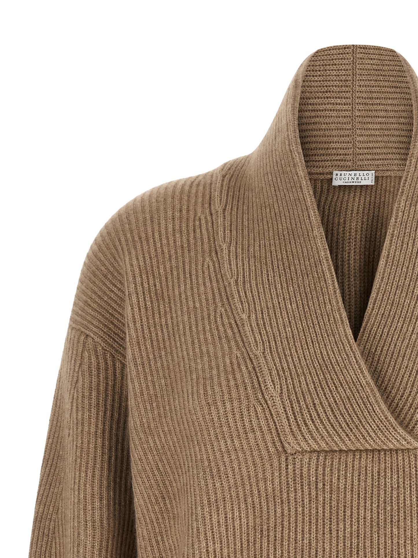 Beige Cashmere Cardigan