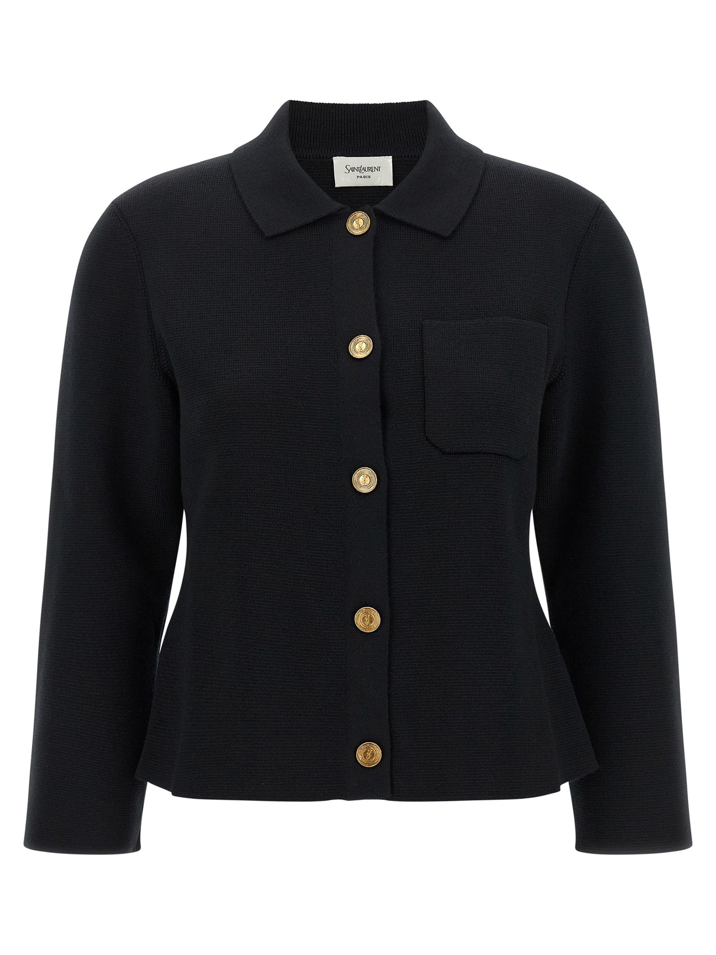 Black Wool Cardigan