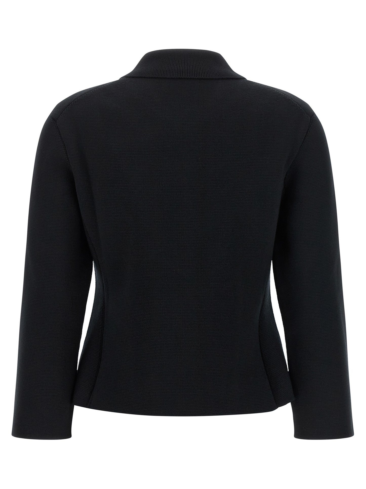 Black Wool Cardigan