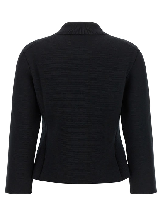 Black Wool Cardigan