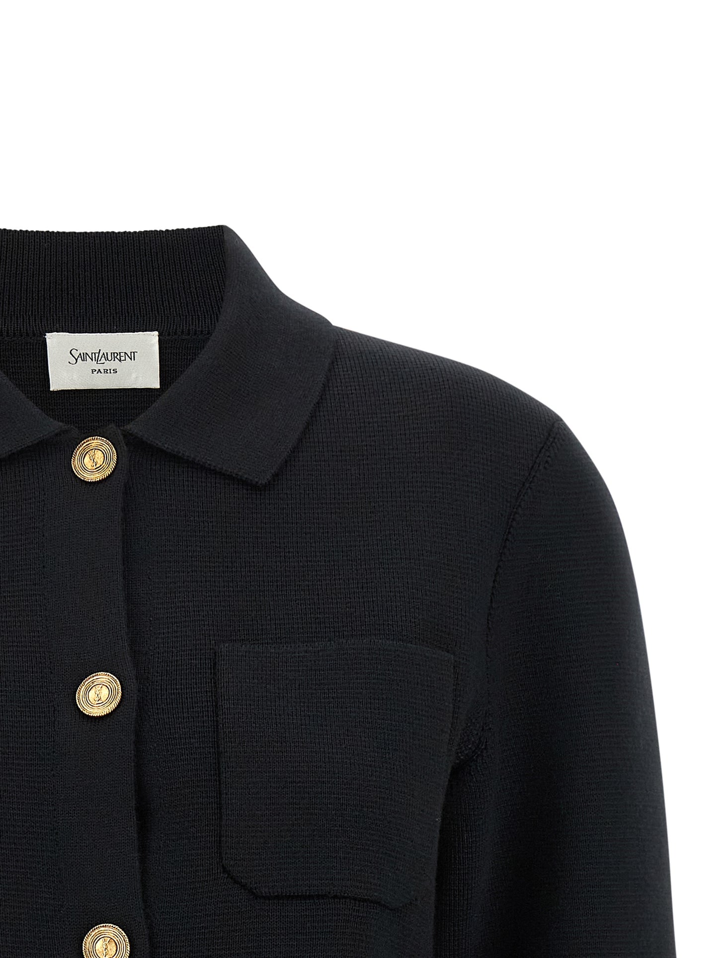 Black Wool Cardigan