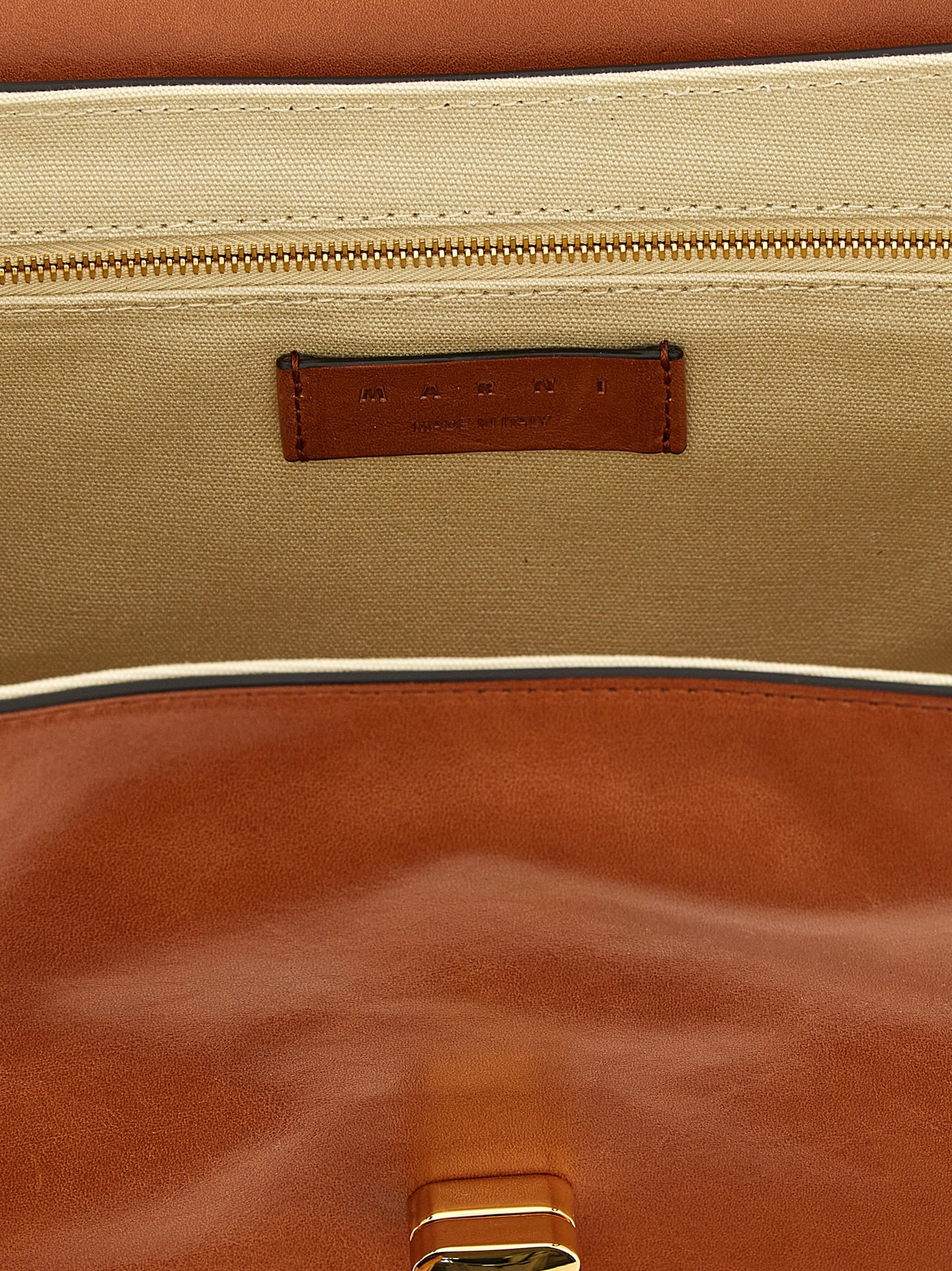 Brown Calfskin Shoulder Bag