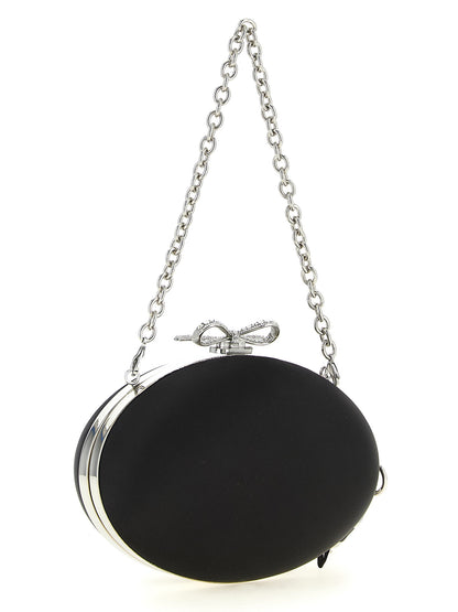 Black Polyester Clutch Bag