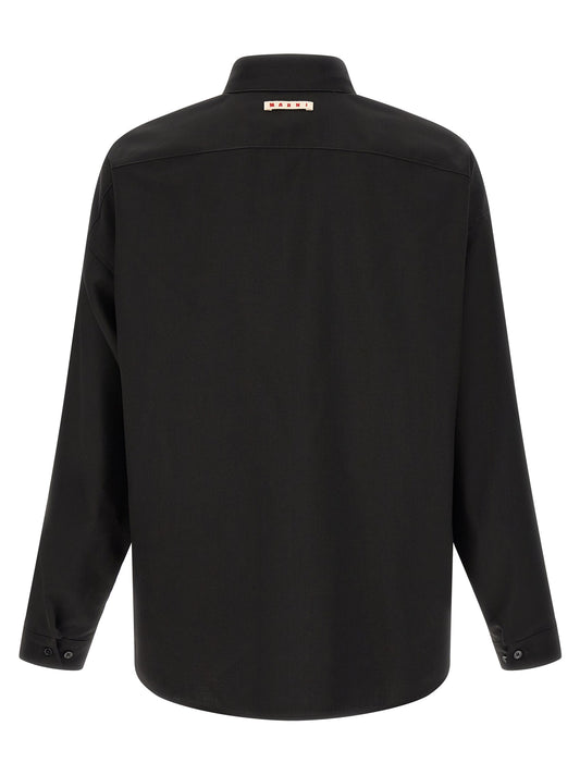 Black Virgin Wool Blouse