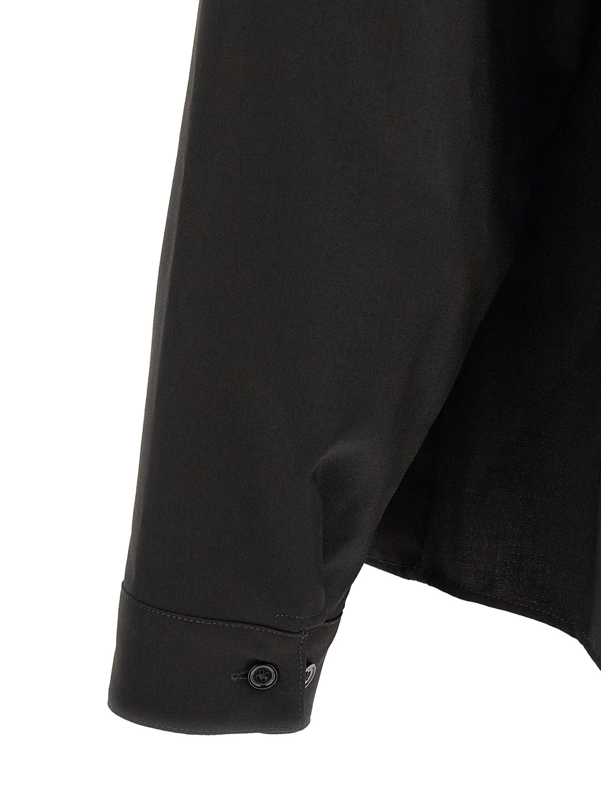 Black Virgin Wool Blouse