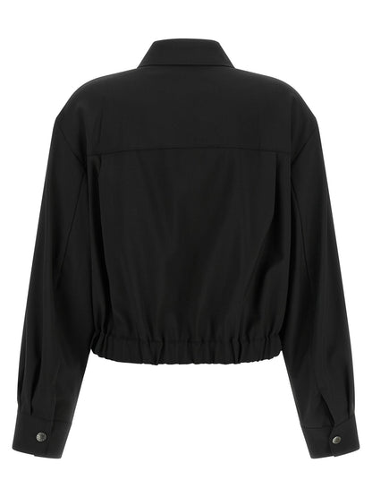 Black Wool Full-Length Jacket