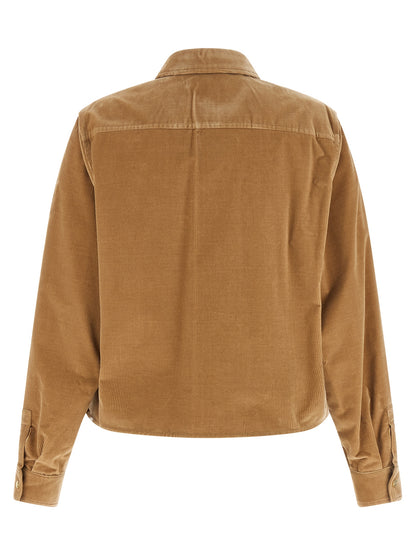Beige Cotton Denim Jacket