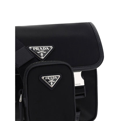 Black Polyamide Shoulder Bag