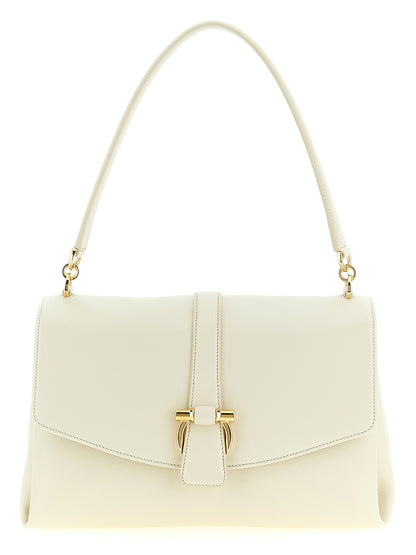 White Calfskin Shoulder Bag