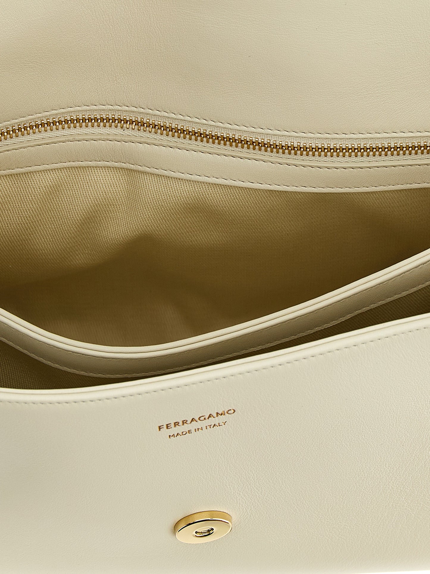 White Calfskin Shoulder Bag