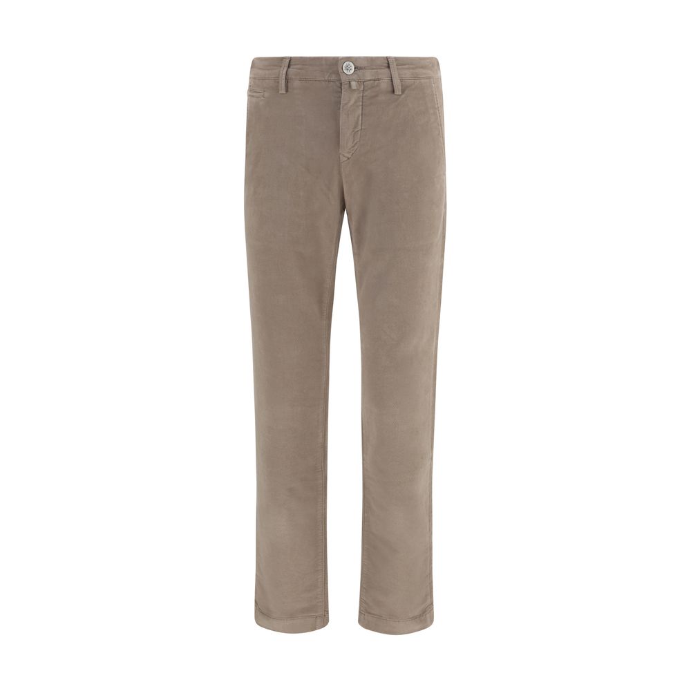 Beige Cotton Chino Pants