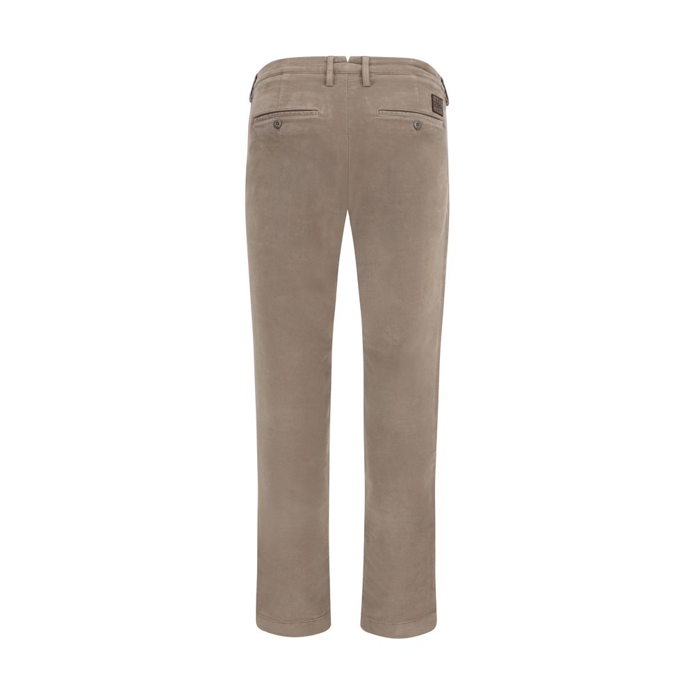 Beige Cotton Chino Pants