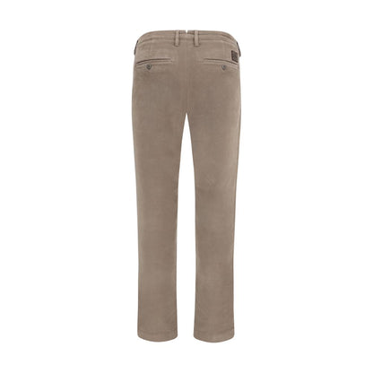 Beige Cotton Chino Pants