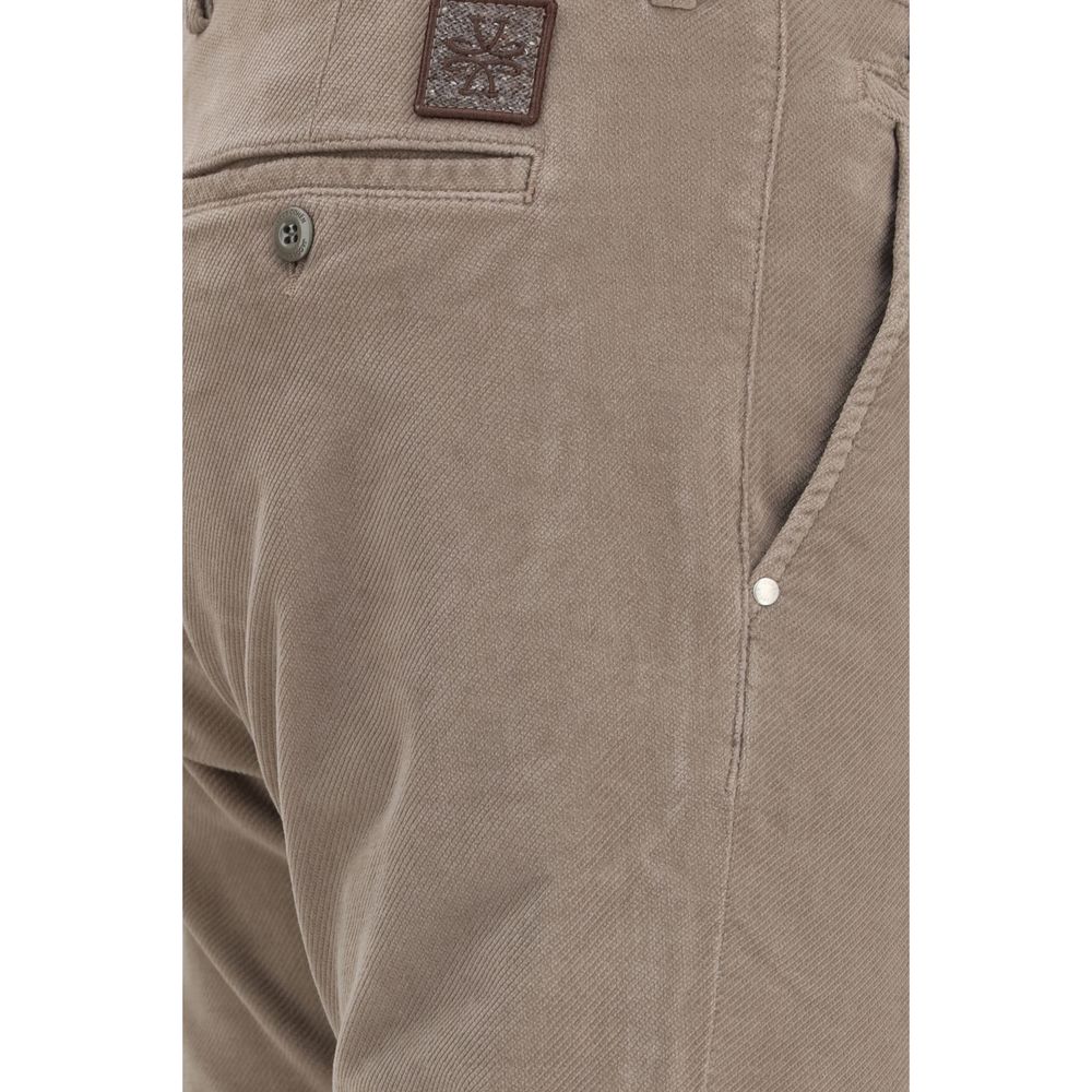 Beige Cotton Chino Pants