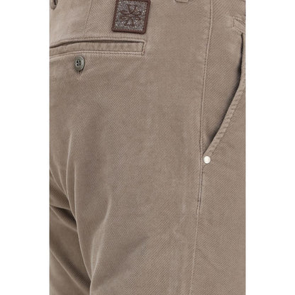 Beige Cotton Chino Pants