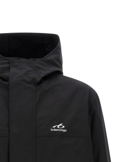 Black Polyester Parka