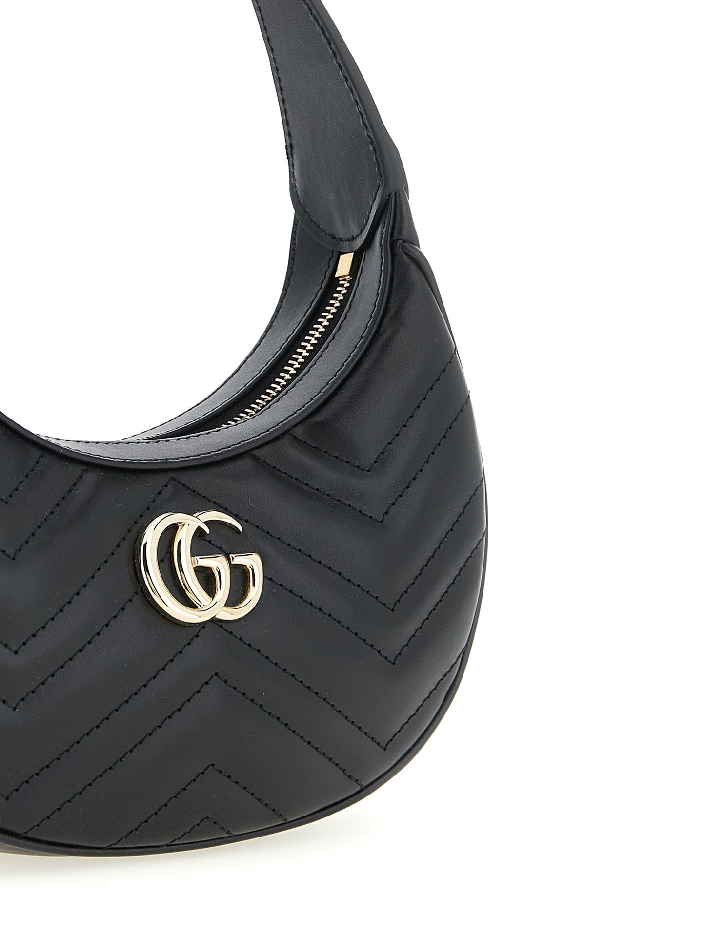 Black Calfskin Shoulder Bag