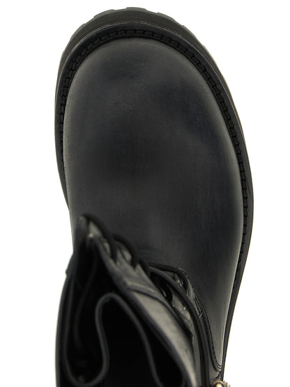 Black Calfskin Ankle Boots