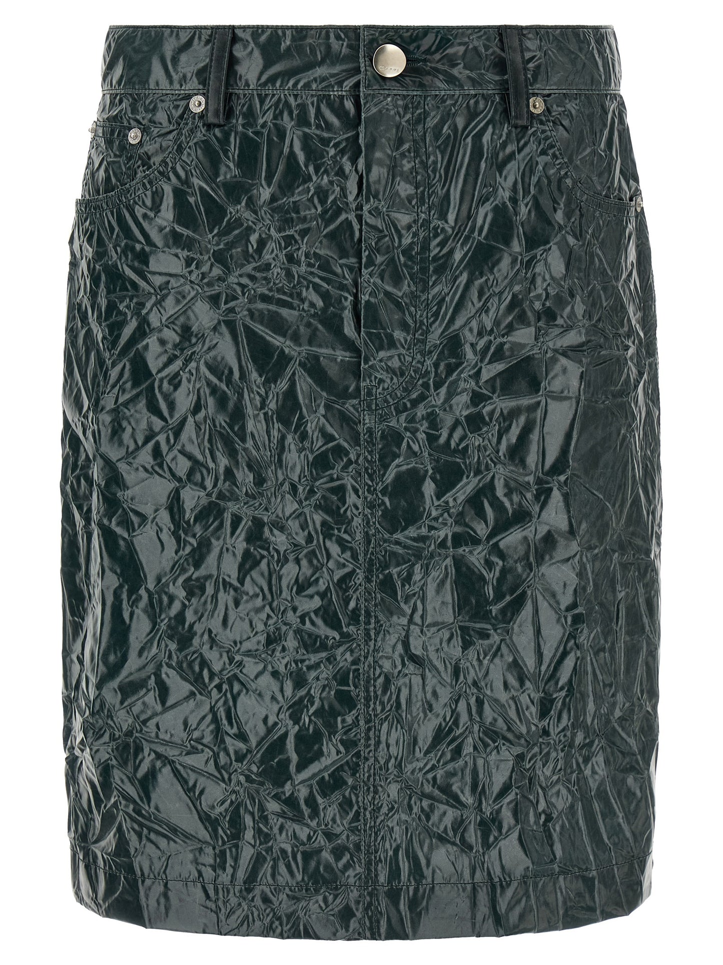 Bicolor Polyester Midi Skirt