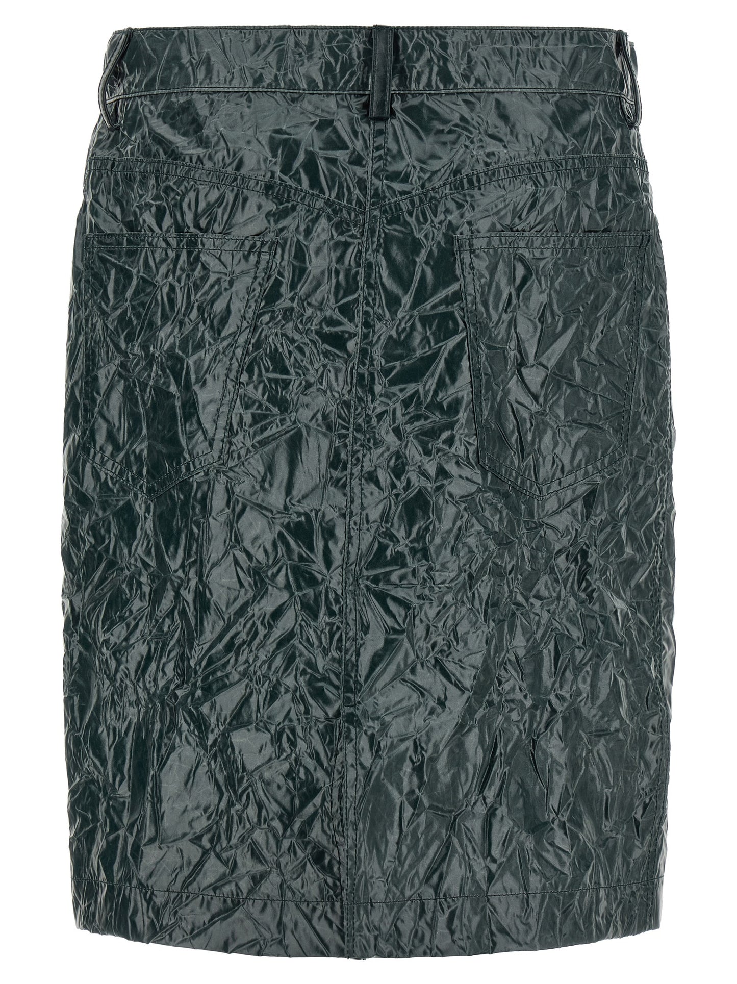 Bicolor Polyester Midi Skirt