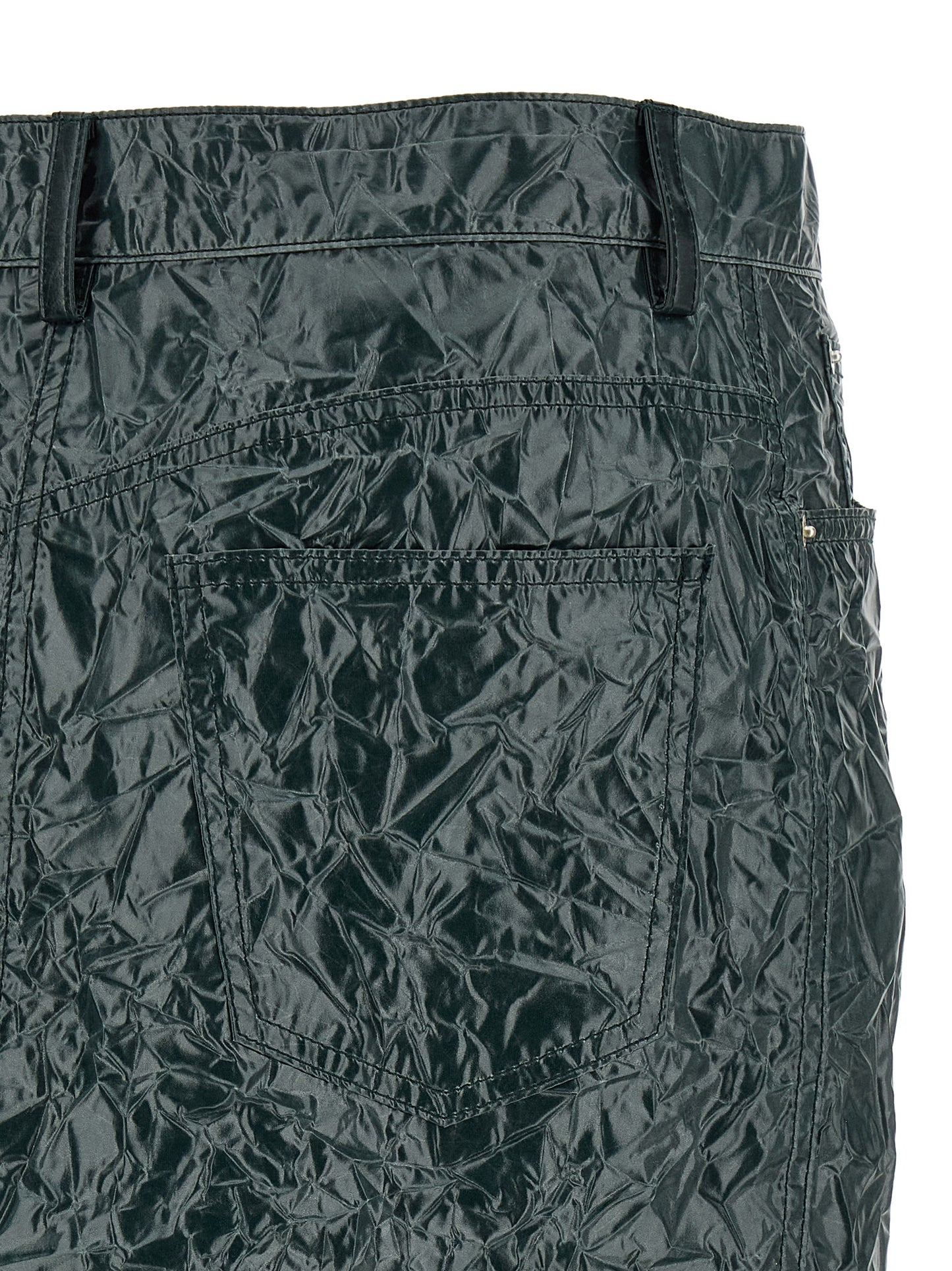 Bicolor Polyester Midi Skirt