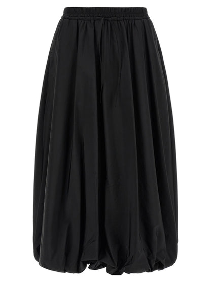 Black Polyamide Mini Skirt