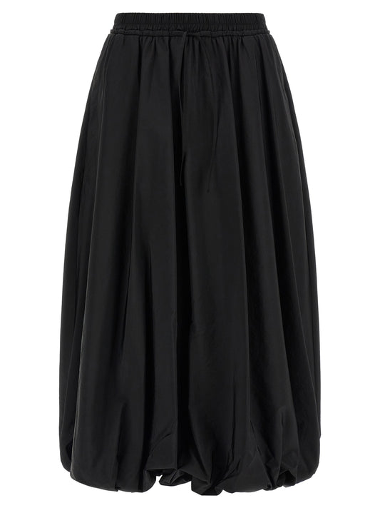Black Polyamide Mini Skirt