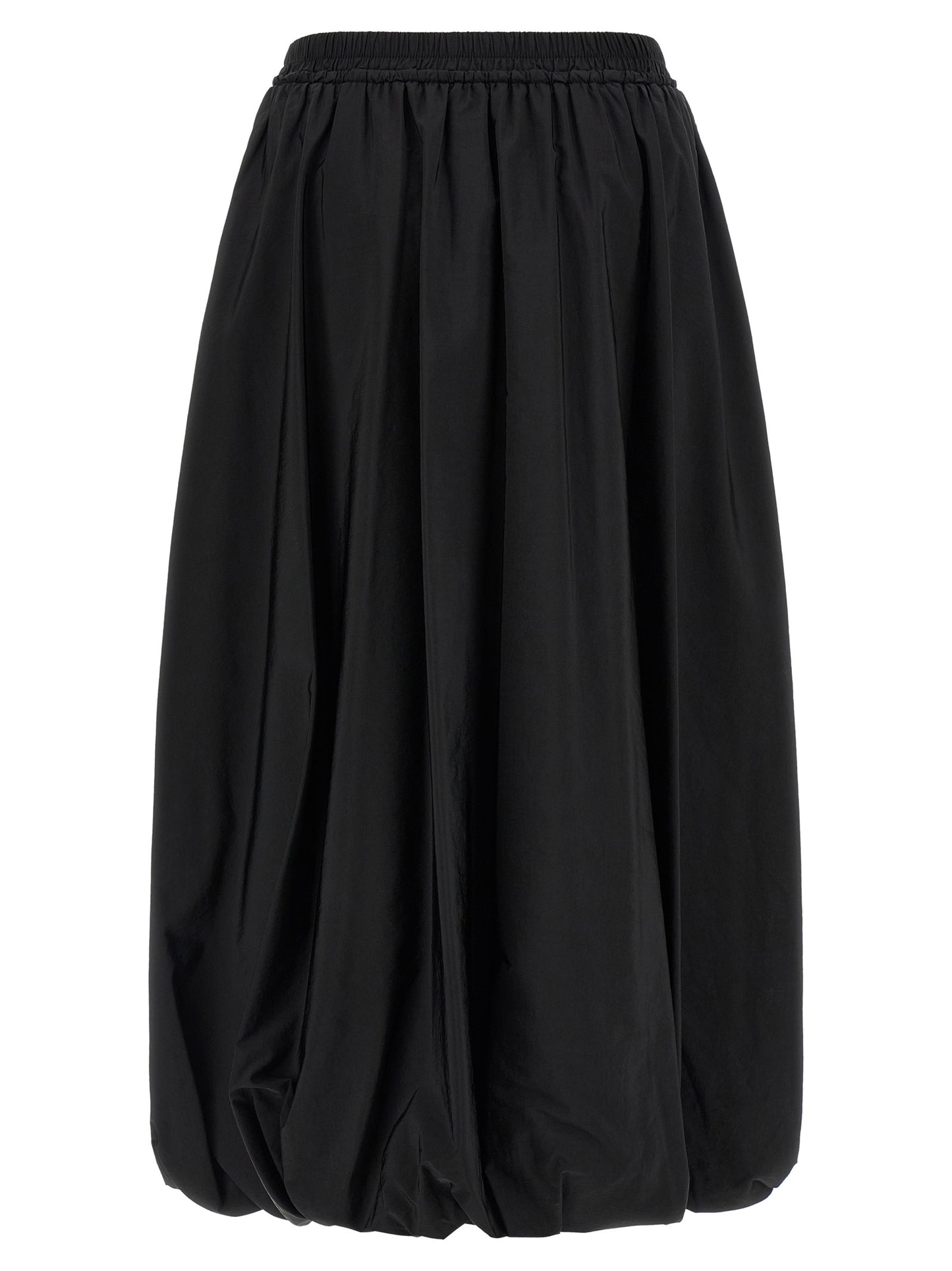 Black Polyamide Mini Skirt
