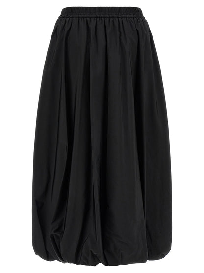 Black Polyamide Mini Skirt
