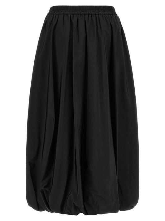 Black Polyamide Mini Skirt