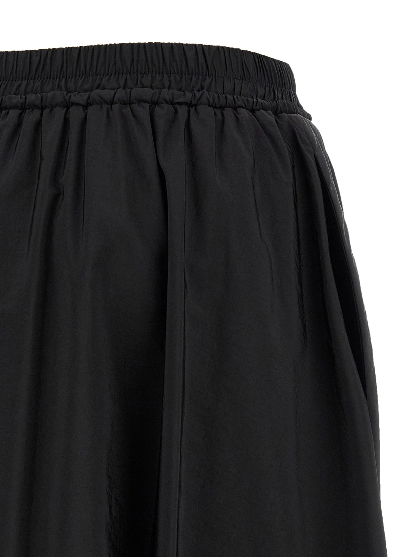 Black Polyamide Mini Skirt