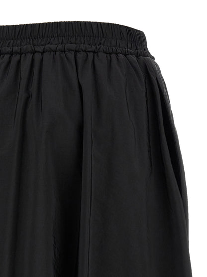 Black Polyamide Mini Skirt