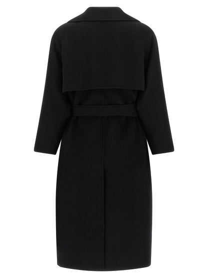 Black Virgin Wool Coat
