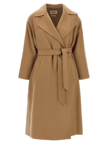 Beige Virgin Wool Coat