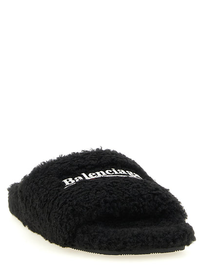 Black Polyester Slides