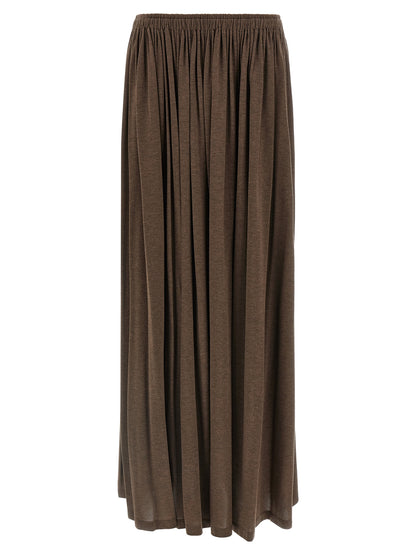 Brown Lyocell Mini Skirt