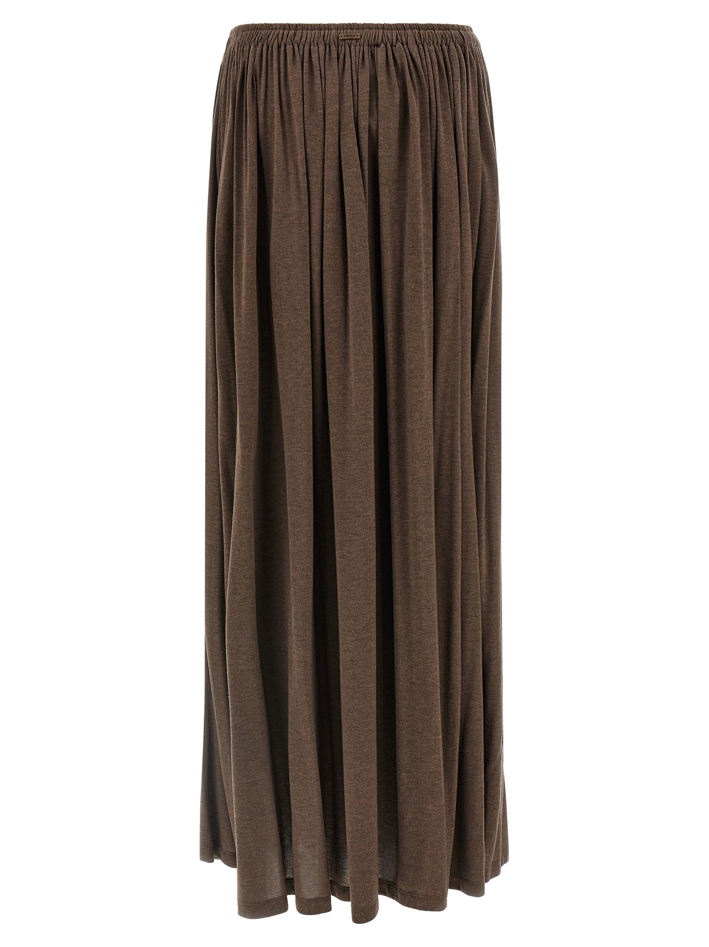 Brown Lyocell Mini Skirt