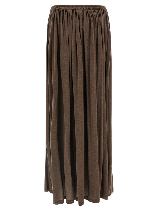 Brown Lyocell Mini Skirt
