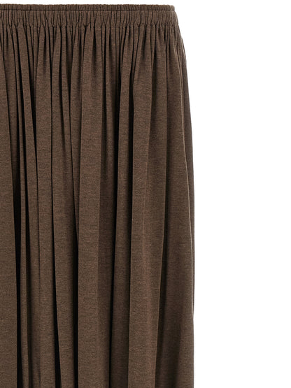Brown Lyocell Mini Skirt