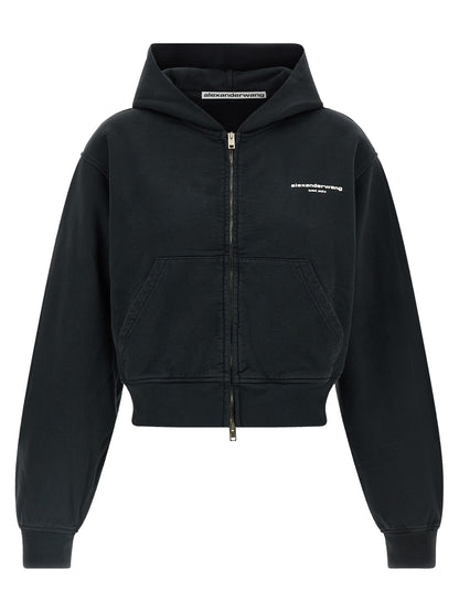 Black Cotton Sweatshirt
