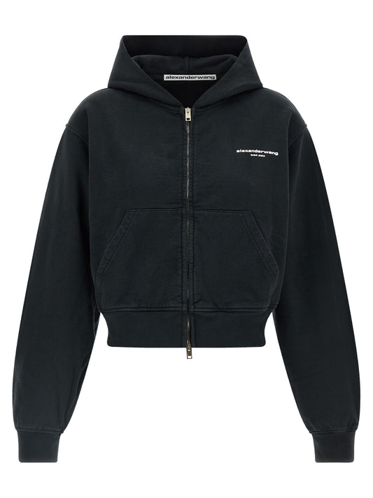Black Cotton Sweatshirt