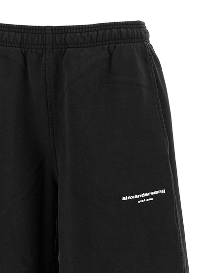 Black Cotton Athletic Pants