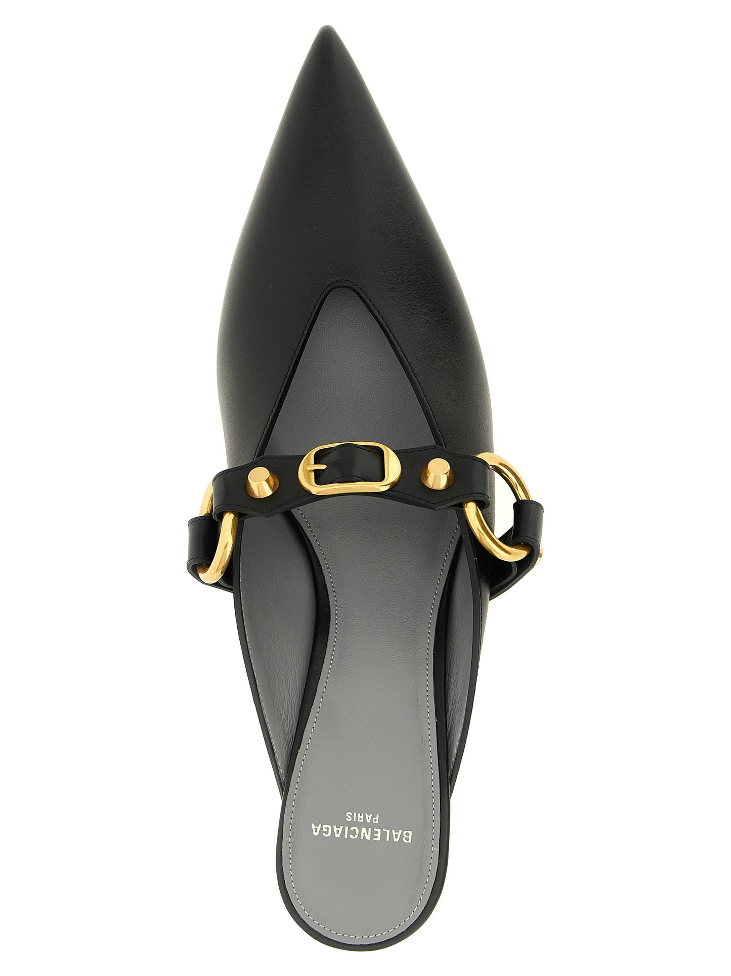 Black Calfskin Mid Heel Pumps