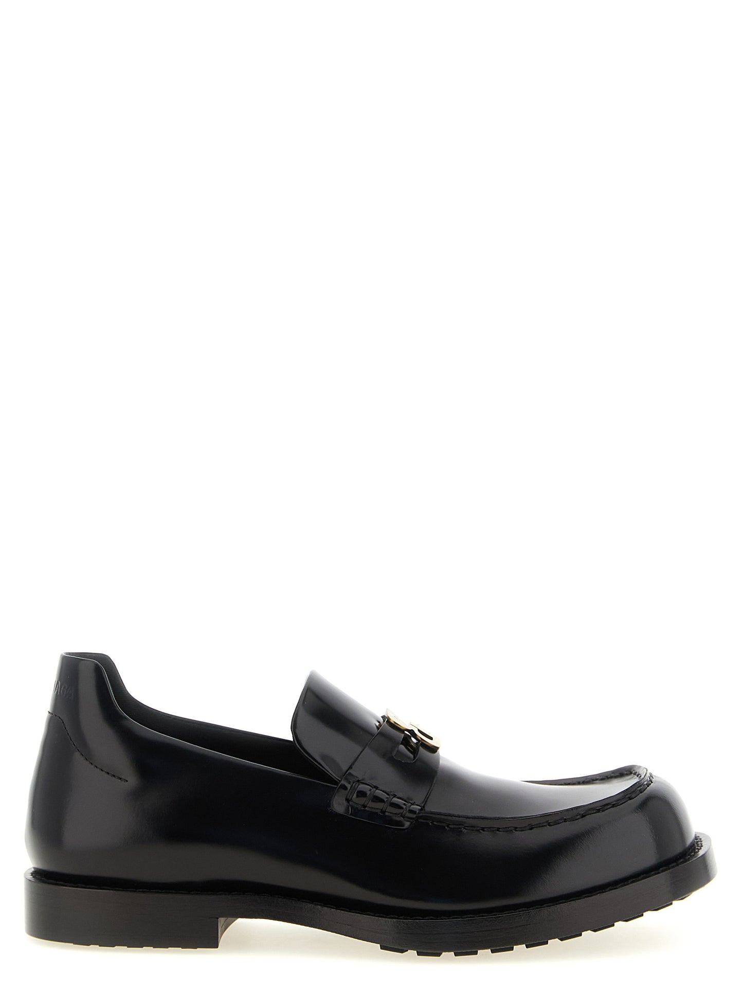 Black Calfskin Slip-On Loafers