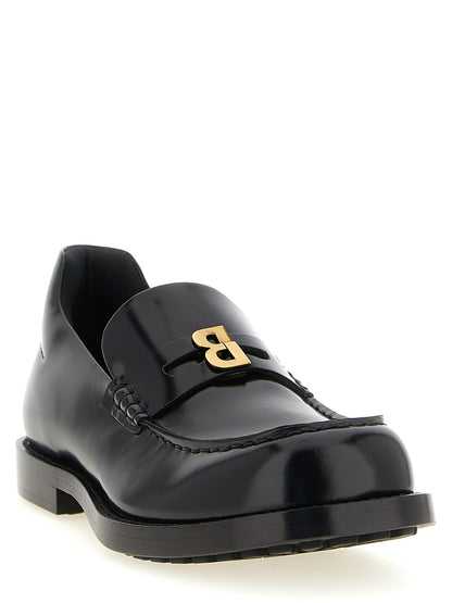Black Calfskin Slip-On Loafers