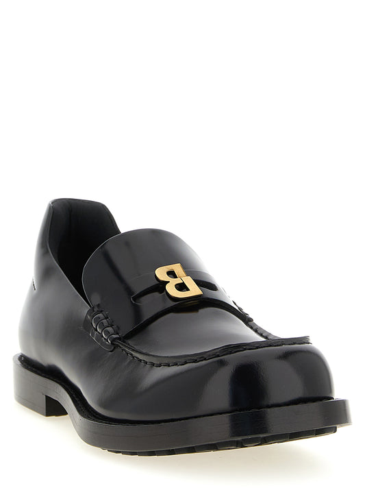 Black Calfskin Slip-On Loafers