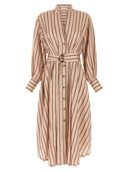 Multicolor Viscose Midi Dress