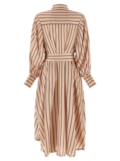 Multicolor Viscose Midi Dress