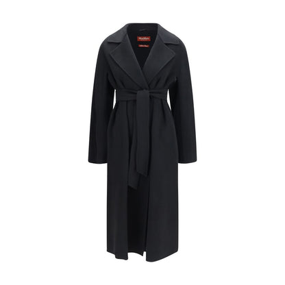 Black Wool Oves Aries Coat